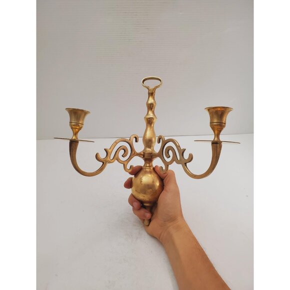 vintage Brass Wall Sconce Candle holder brass wall sconces candle sconces - Picture 8 of 10